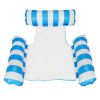 Inflatable Mesh Swimming Chair; Foldable Striped Floating Hammock For Pool Beach Party Summer