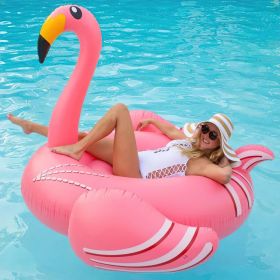 Giant inflatable flamingo swimming pool floating, swimming pool floating lounge floating raft adult children's party decorative toys