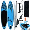 Inflatable Stand Up Paddleboard Set 126"x29.9"x5.9" Blue