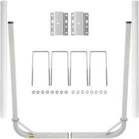 VEVOR Boat Trailer Guide-on, 48", 2PCS Rustproof Steel Trailer Post Guide ons, with White PVC Tube Covers, Complete Mounting Accessories Included