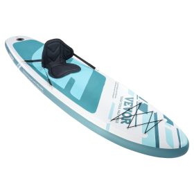 VEVOR Inflatable Stand Up Paddle Board, 10.6' x 33" x 6" Wide SUP Paddleboard with Removable Kayak Seat, Board Accessories, Pump, Paddle, Fin