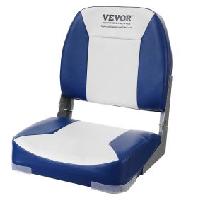 VEVOR Boat Seat, 18.9" Low Back Boat Seat, Folding Boat Chair with Thickened Sponge Padding and Hinge, Fold-Down Boat Captain Chair for Fishing Boat