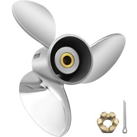 VEVOR Outboard Propeller, Replace for OEM 3860709, 3-Blade 14.5" x 21" Pitch Steel Boat Propeller, Compatible with Volvo Penta SX Drive All Models