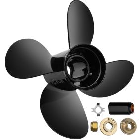 VEVOR Outboard Propeller, Replace for OEM 48-8M8026630, 4-Blade 10.3\" x 13\"" Aluminum Boat Propeller"