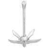 Folding Anchor Silver 5.5 lb Malleable Iron