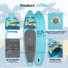 Free Shipping Dropshipping US Warehouse  SUPFW27A Stand Up Paddle Board 335*84*15cm Inflatable Paddleboard Soft Top Surfboard with ISUP Sup Board Surf