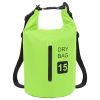 Dry Bag with Zipper Green 4 gal PVC