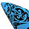 Inflatable Stand Up Paddleboard Set 144.1"x29.9"x5.9" Blue