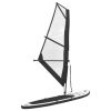 Inflatable Stand Up Paddleboard with Sail Set Black and White