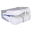 Boat Seats 2 pcs Foldable Backrest Blue-white Pillow 16.1"x14.2"x18.9"