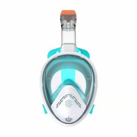 Snorkeling Mask; Full Face Snorkeling & Diving Mask With 180Â° Panoramic View With Longer Vent Tube; Waterproof; Anti-Fog & Anti-Leak Technology Mask; (Color: Green, size: S/M)