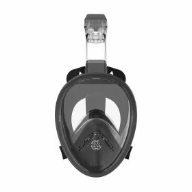 Snorkeling Mask; Full Face Snorkeling & Diving Mask With 180Â° Panoramic View With Longer Vent Tube; Waterproof; Anti-Fog & Anti-Leak Technology Mask; (Color: Black, size: M/L)