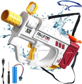 Lectric Water Gun For Adults Kids, Motorized Squirt Guns With Rechargeable Battery 800cc High Capacity (Colour: White)