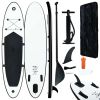 Inflatable Stand up Paddle Board Set Black and White