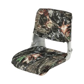 Low Back Folding Padded Boat Seat for Outdoor Adventures (Color: Camouflage)