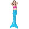 3PCS Kids Girls Swimsuit Bathing Suits Bikini Fish Tail Set