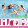 2-Pack Swimming Pool Floats; Inflatable Water Hammock Adults Size; Multi-Purpose Floating Rafts ( Saddle; Lounge Chair; Floaties Hammock; Drifter)