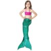 3PCS Kids Girls Swimsuit Bathing Suits Bikini Fish Tail Set