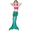 3PCS Kids Girls Swimsuit Bathing Suits Bikini Fish Tail Set