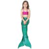 3PCS Kids Girls Swimsuit Bathing Suits Bikini Fish Tail Set